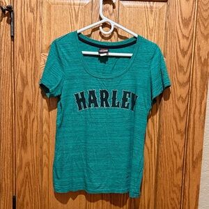 Harley-Davidson Green Short Sleeve Women's Tee
